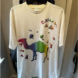 Vintage Camel T-Shirt Pyramids Cigarettes Striped Multi Color Logo Adult Size